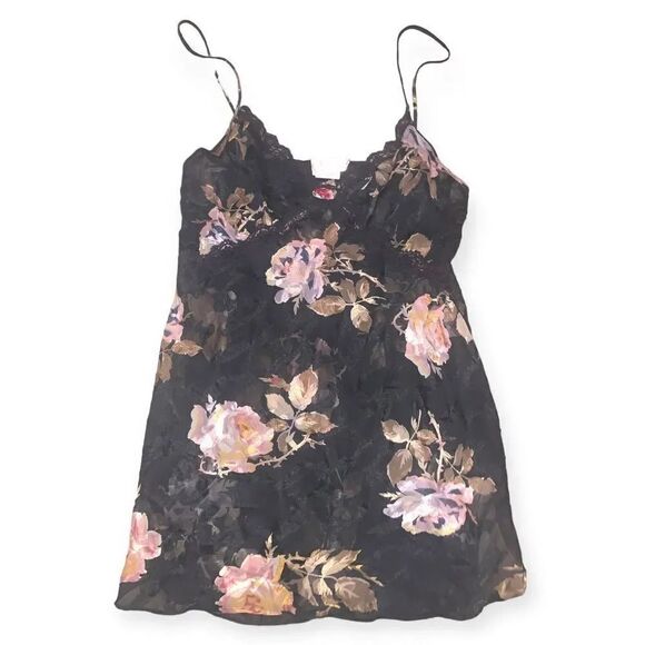 California dynasty floral sheer mini lingerie dress - Picture 1 of 4
